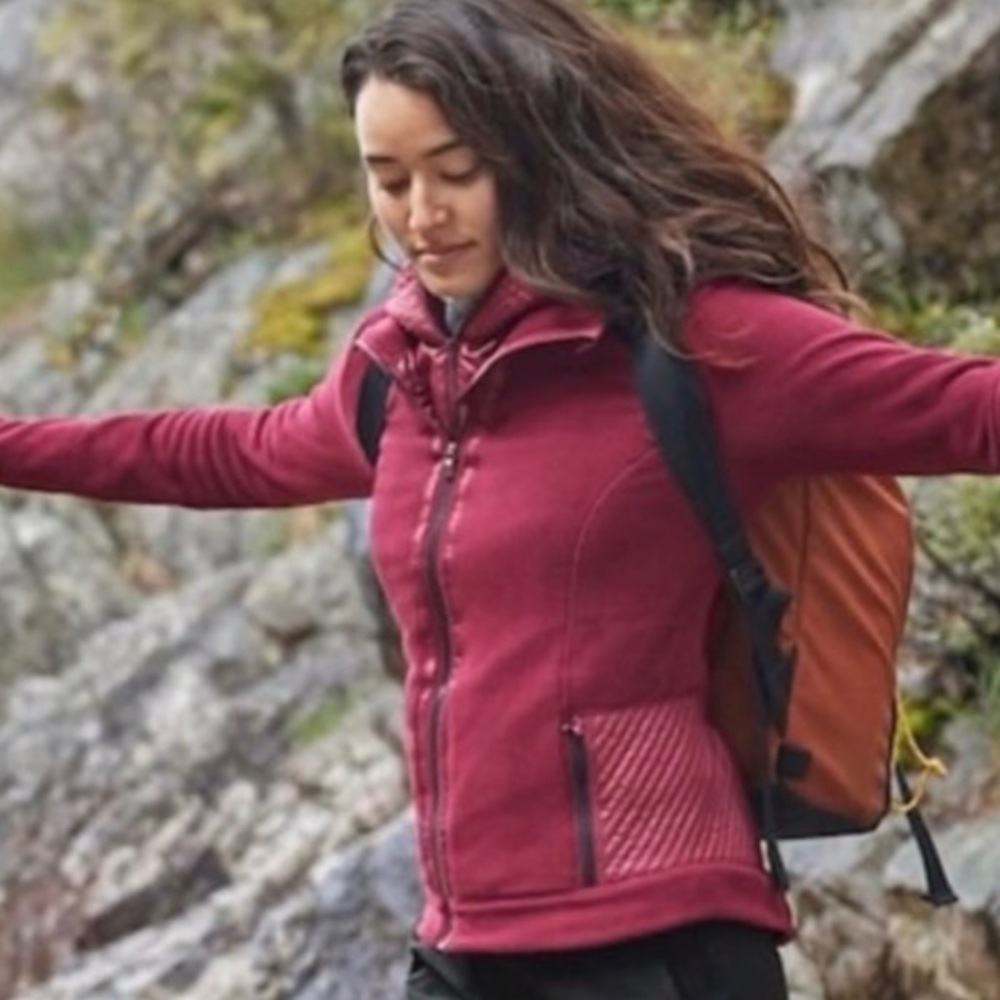 Athleta Maroon Utility Jacket